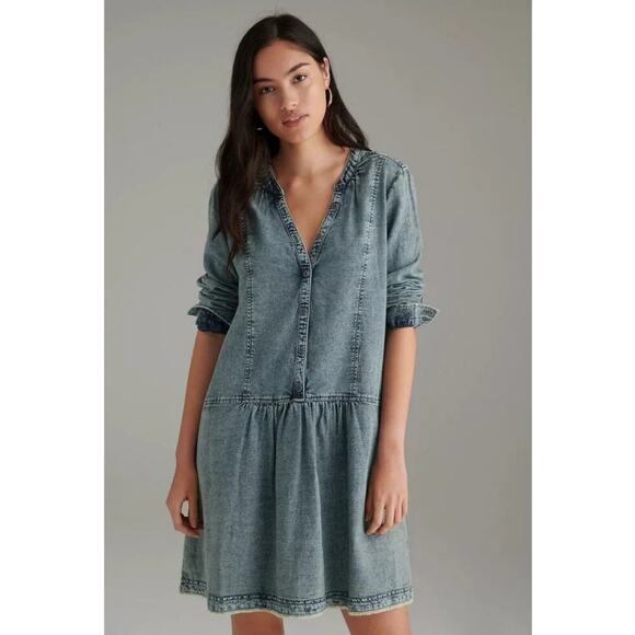 Pilcro by Anthropologie Lorelei Tunic Dress Size 12 Petite - Picture 1 of 8